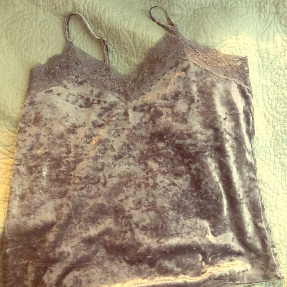 Hippie rose baby blue suede top sz xs